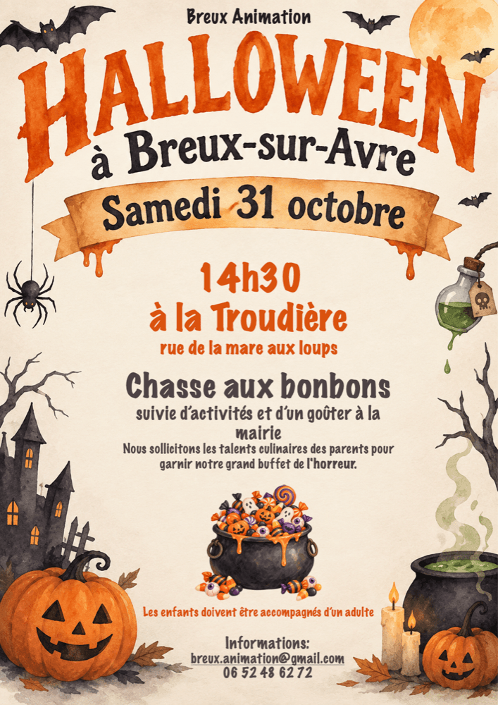 Halloween 2026 — Chasse aux bonbons à Breux-sur-Avre